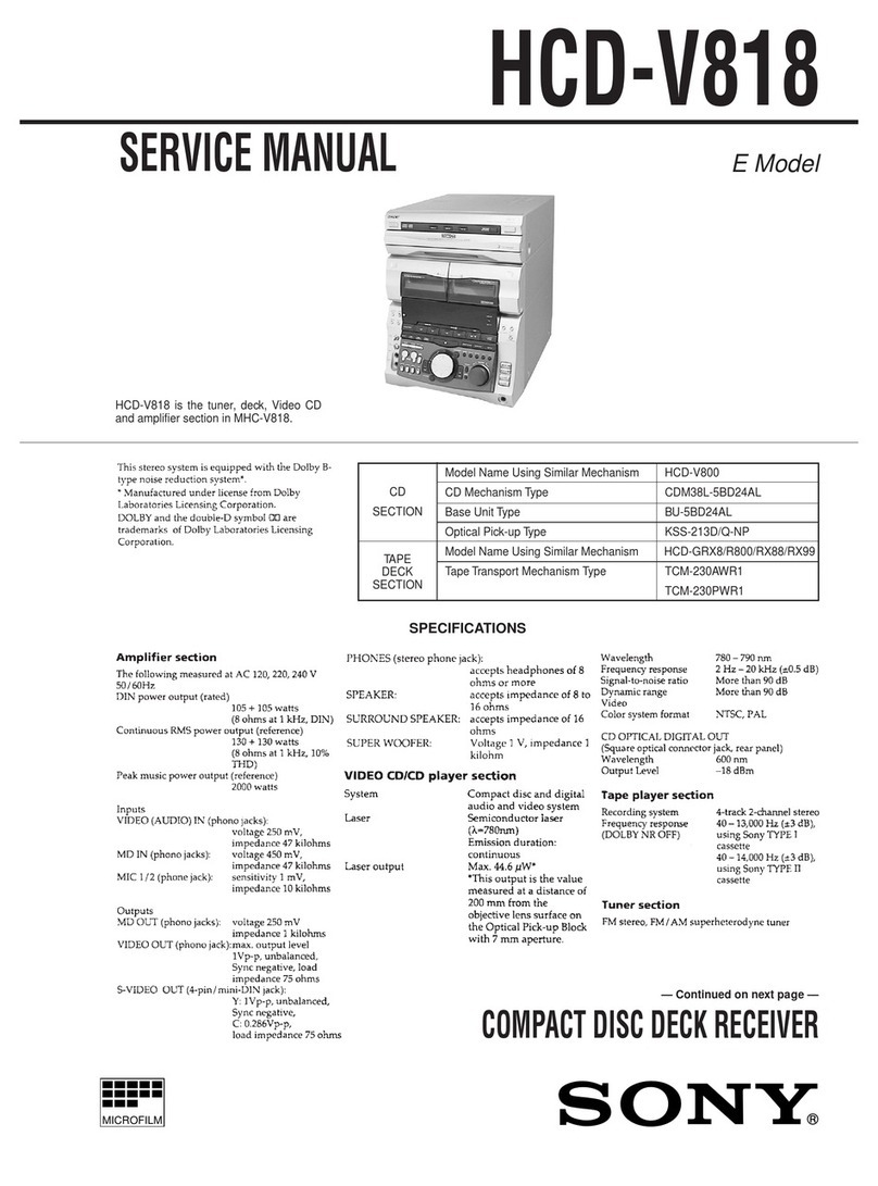 Sony HCD-V818 Service manual