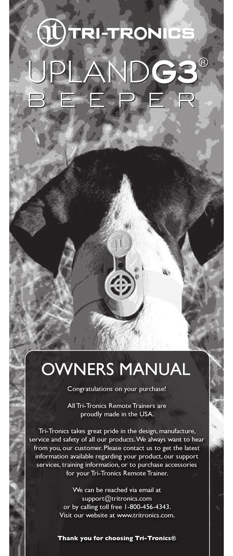 Tri-Tronics UplandG3 owner's manual