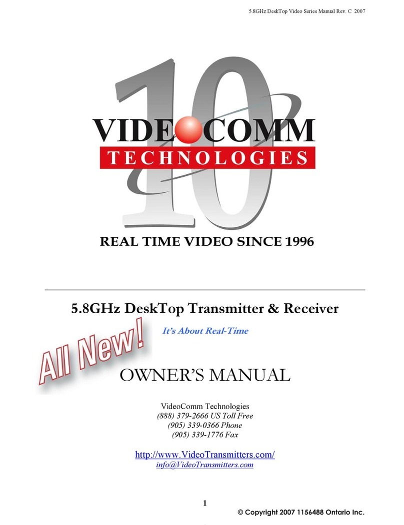 VideoComm Technologies TX-5808 owner's manual