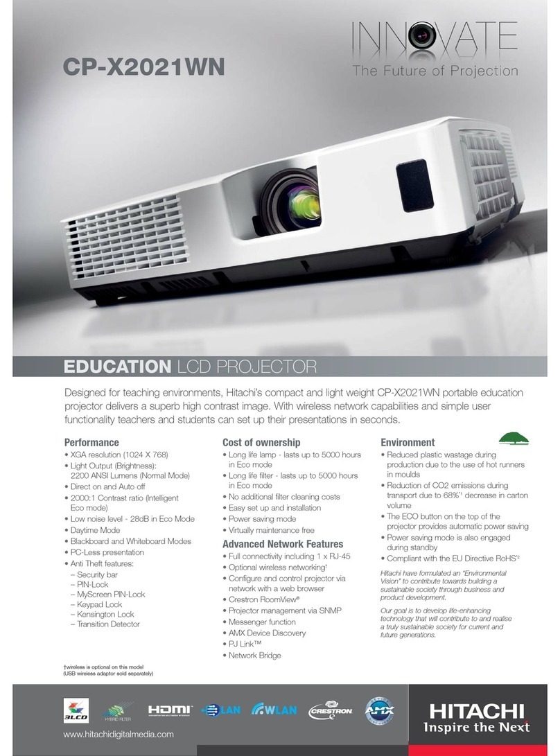 Hitachi Innovate CP-X2021WN User manual