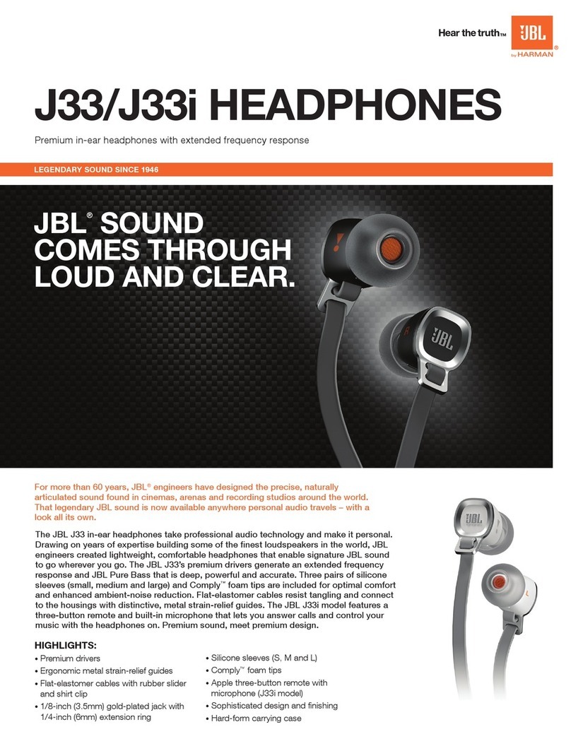 JBL J33 User manual JBL J33 User manual