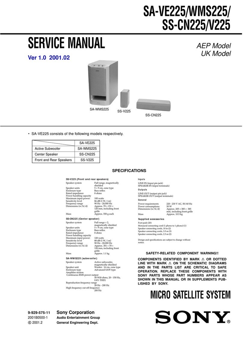 Sony SA-VE225 Service manual