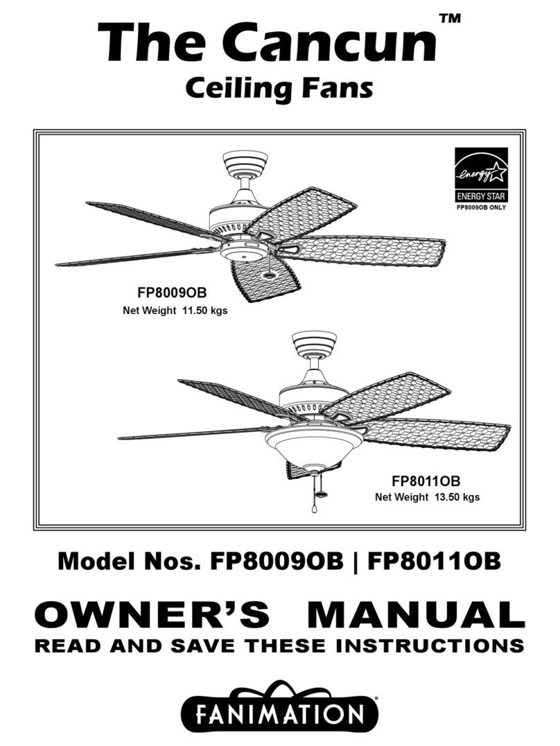 Fanimation Cancun FP8009OB User manual