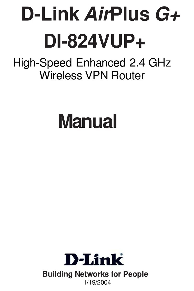 D-Link DI-824VUP+ 2.4GHz Wireless VPN Router and Print... User manual D-Link DI-824VUP+ 2.4GHz Wireless VPN Router and Print... User manual