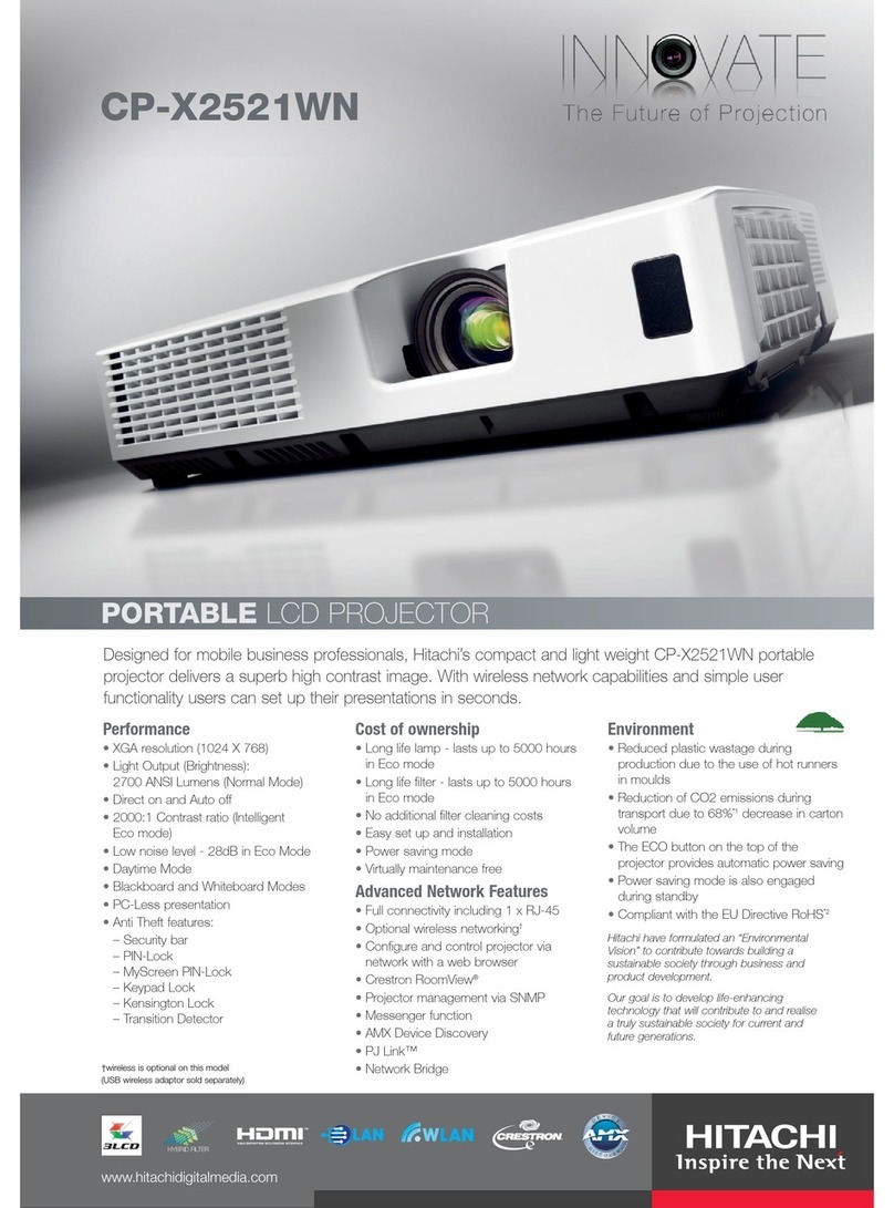 Hitachi Innovate CP-X2521WN Technical specifications