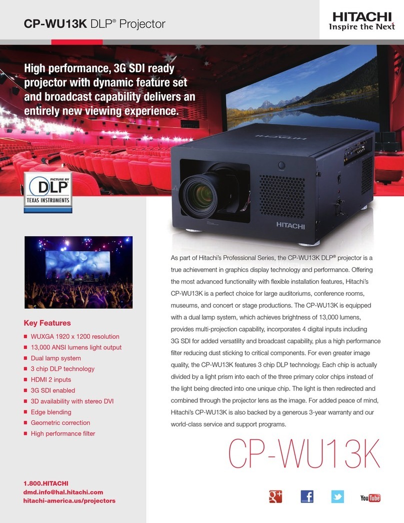 Hitachi CP-WU13K User manual