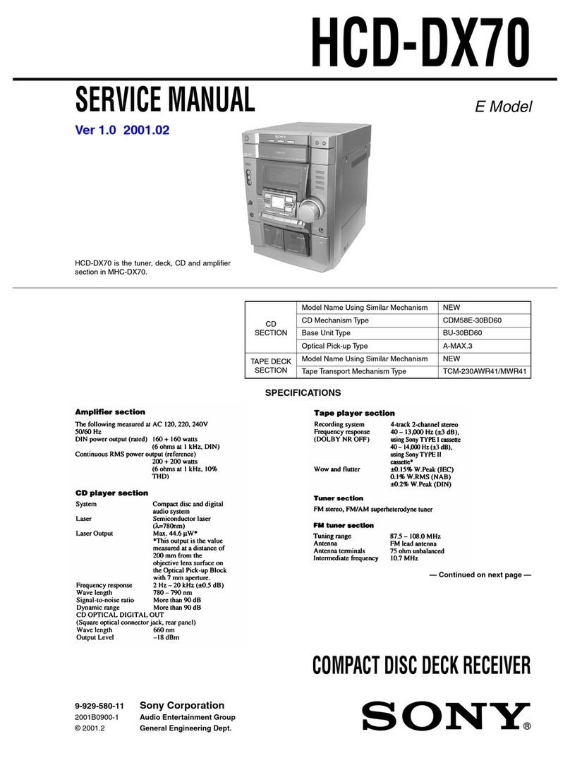 Sony HCD-DX70 Service manual