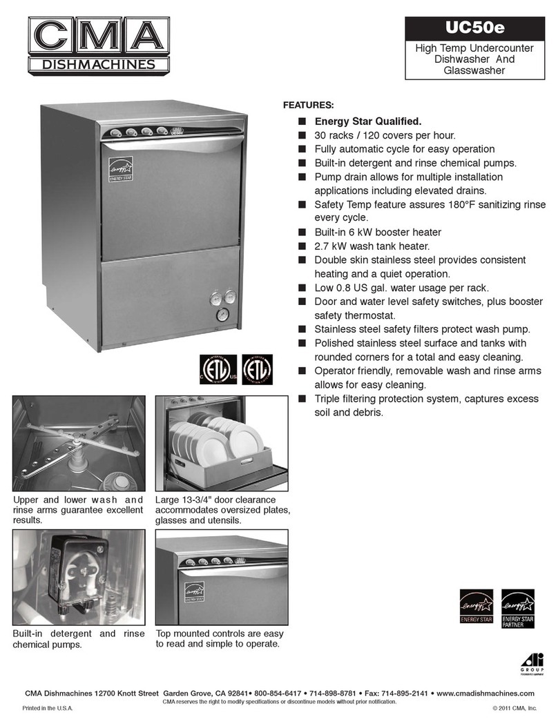 CMA Dishmachines UC50E User manual CMA Dishmachines UC50E User manual