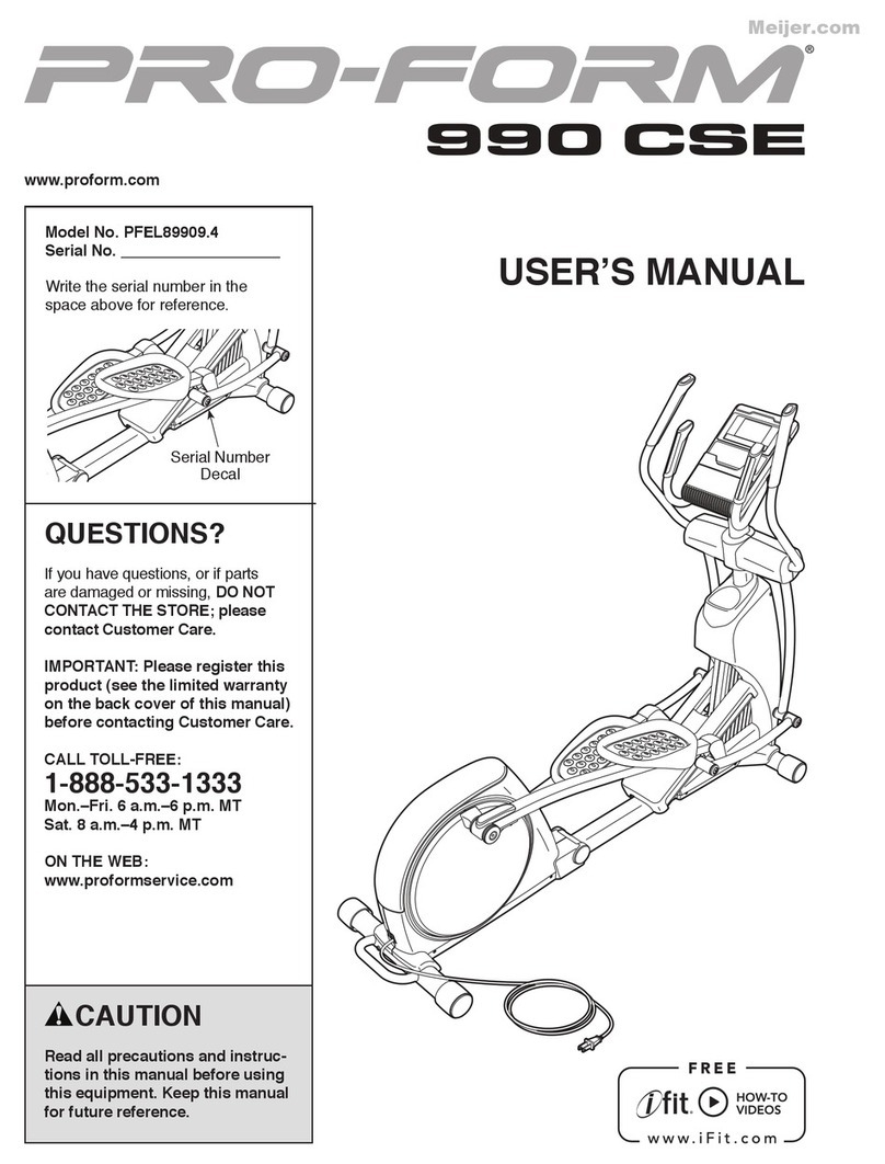 Pro-Form 990 CSE User manual