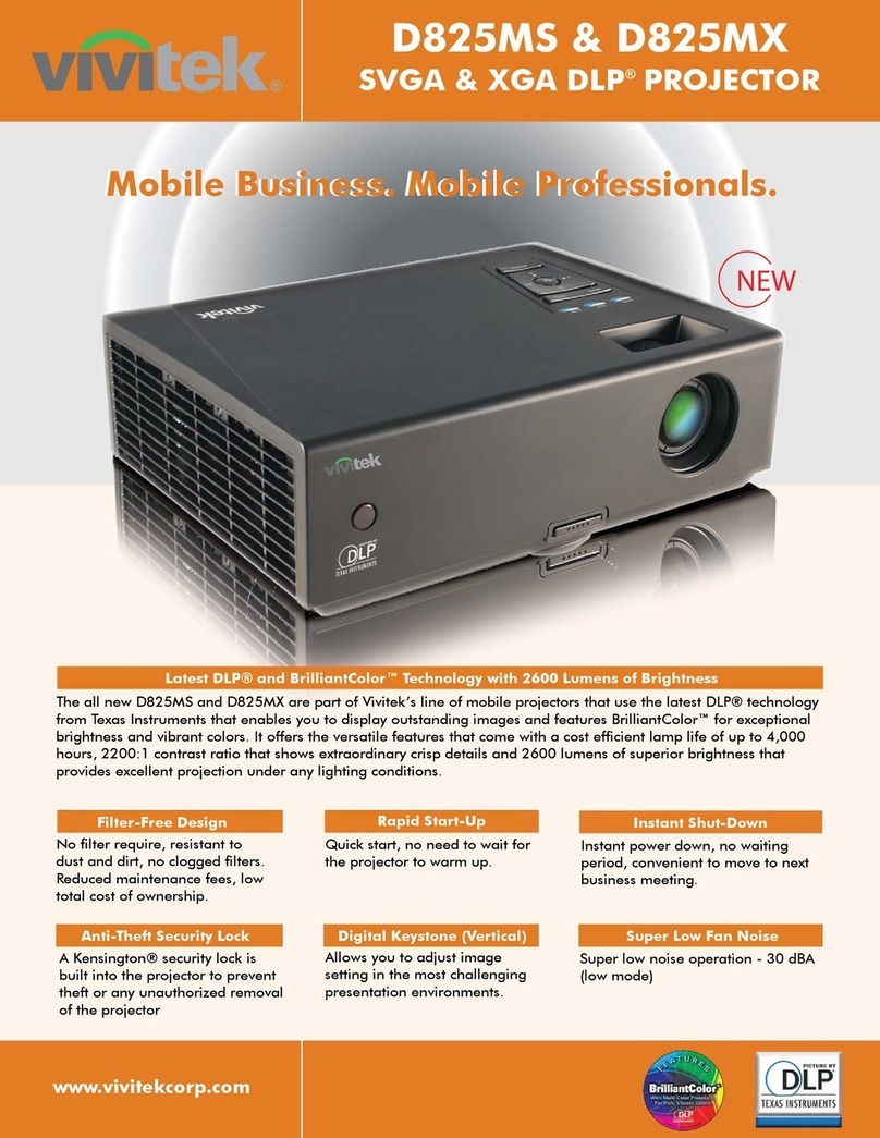 Vivitek D825MS User manual Vivitek D825MS User manual