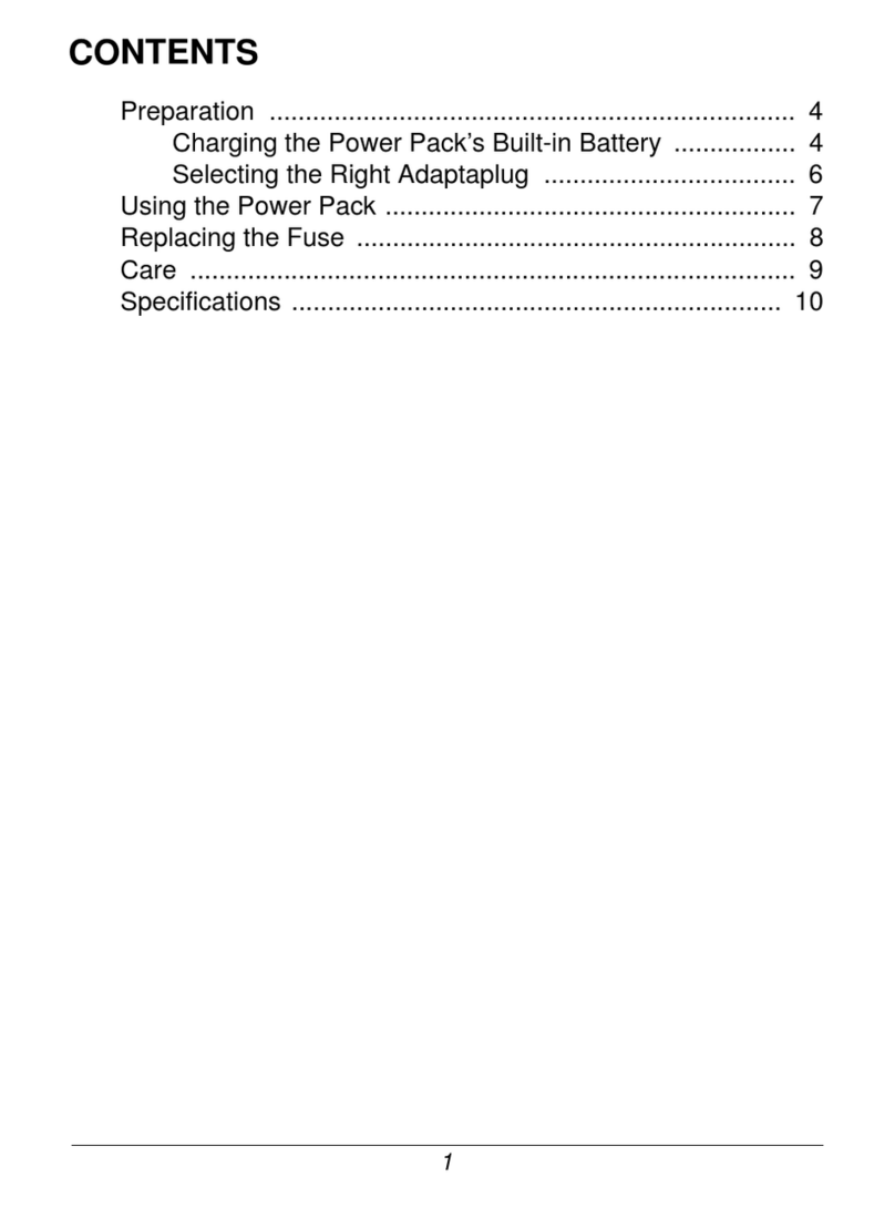 Radio Shack Universal Rechargeable Ni-MH PowerPack for 3/4.5/6/7.5/9 Volt DC... User manual