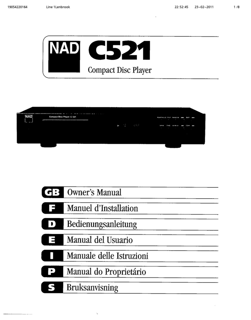 NAD C521 owner's manual