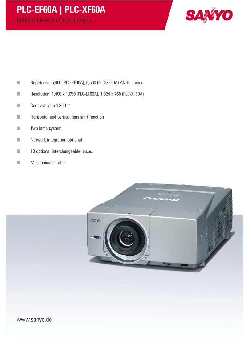 Sanyo PLC-EF60A Installation guide