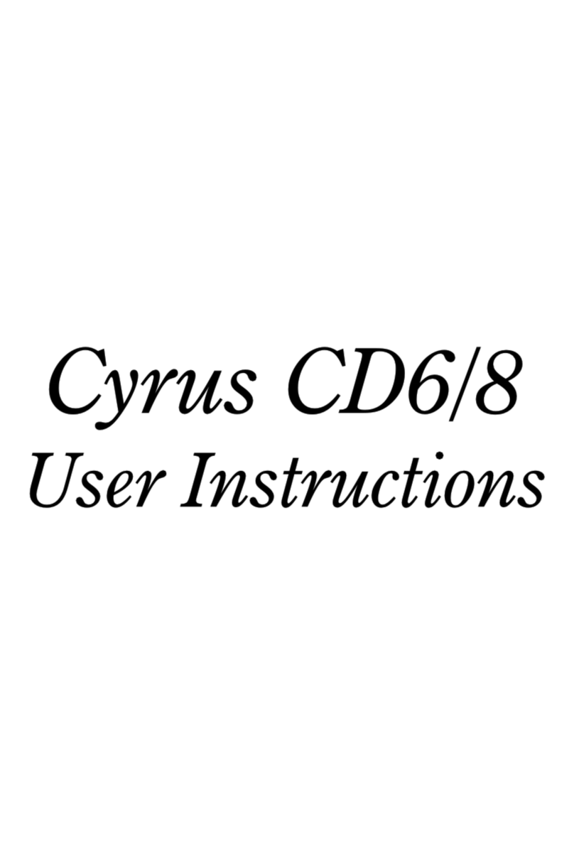 Cyrus CD6 User manual