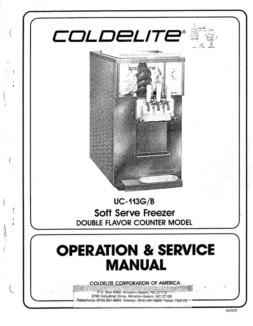 Coldelite UC-113G/B Installation and operating instructions