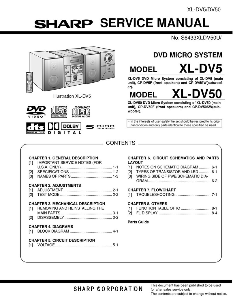Sharp XL-DV5 User manual