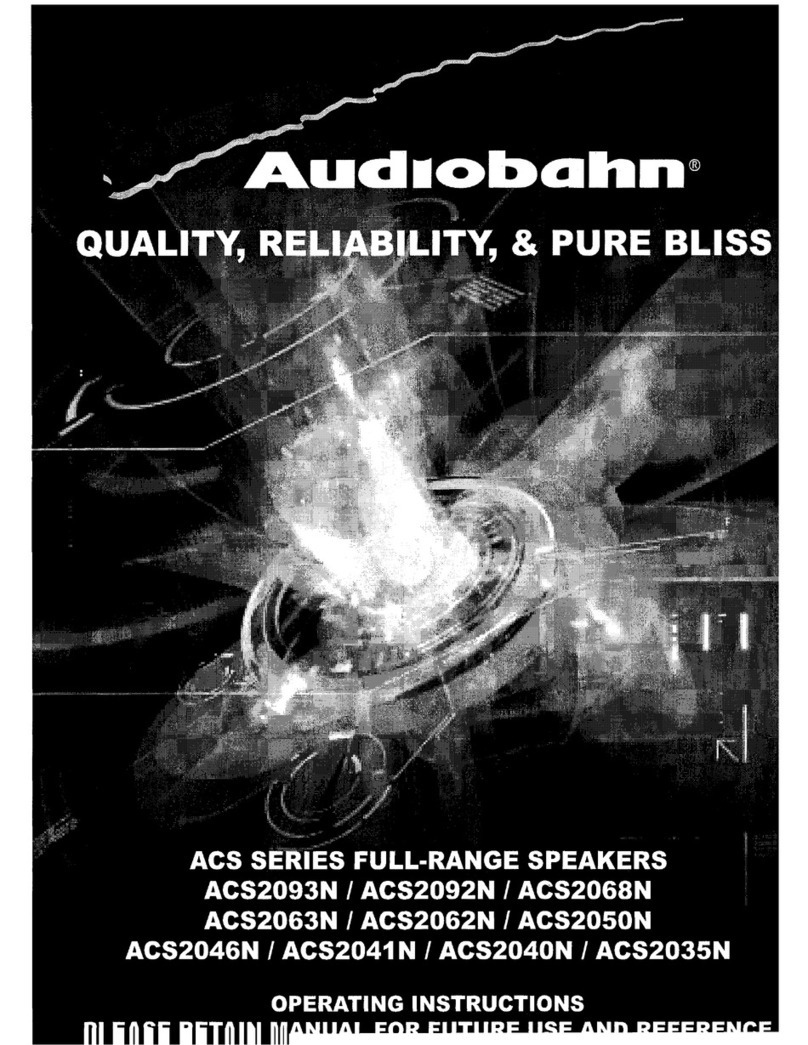 AudioBahn ACS2093N Operating insructions