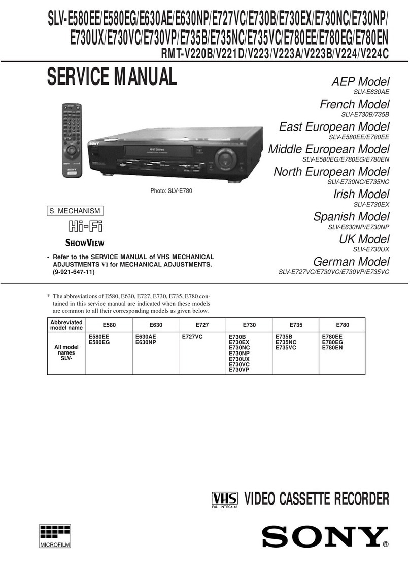 Sony SLV-E580EE User manual