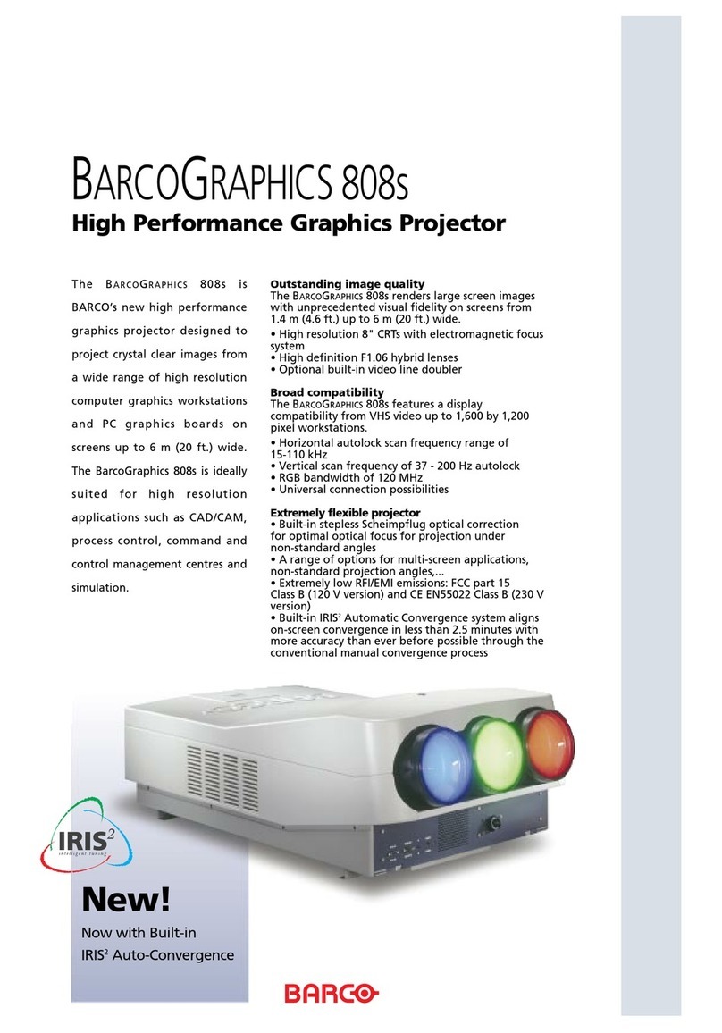 Barco GRAPHICS 808s User manual