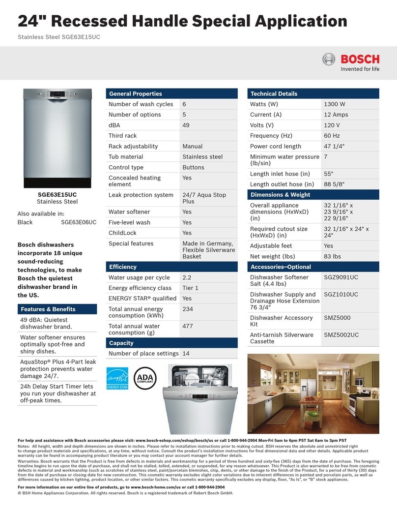 Bosch SGE63E15UC Brochure & specs