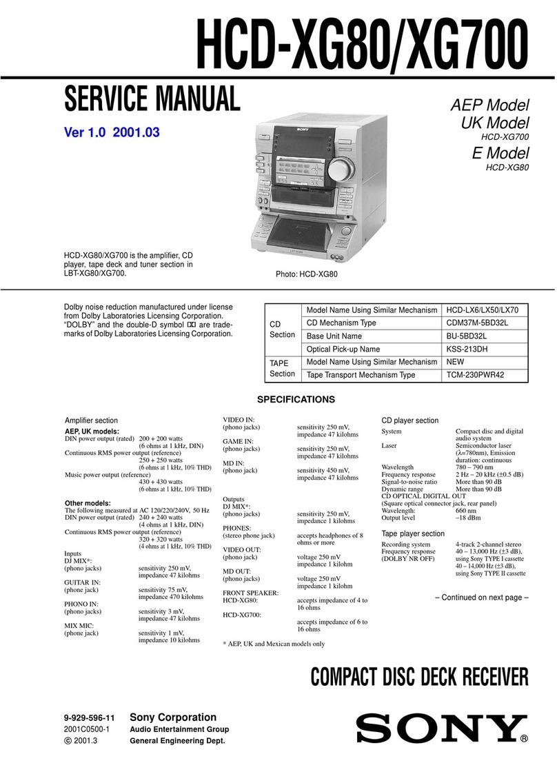 Sony HCD-XG80 User manual