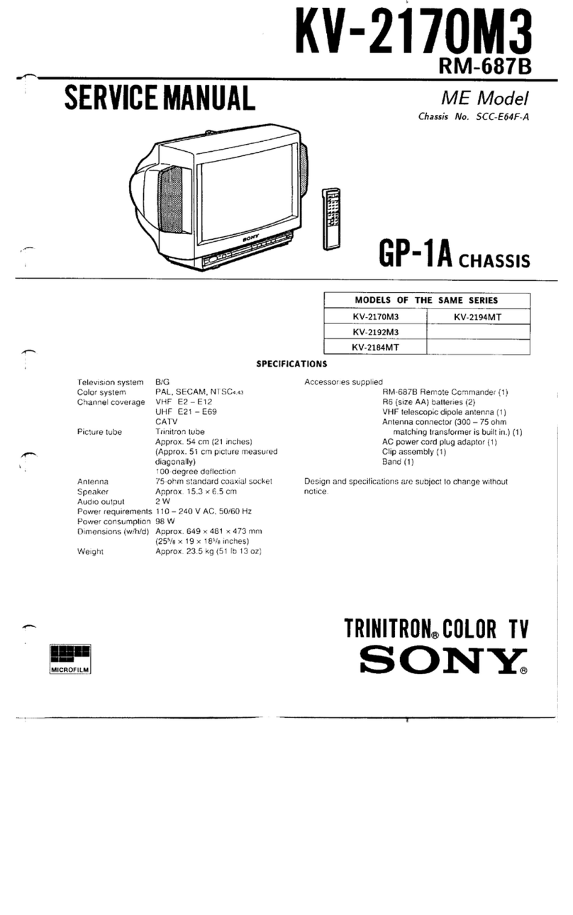Sony Trinitron KV-2170M3 User manual