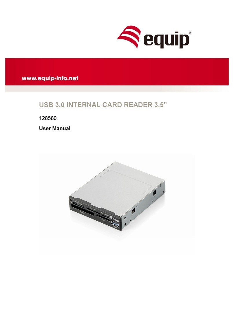 Equip USB 3.0 INTERNAL CARD READER 3." User manual
