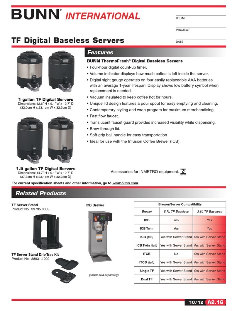 Bunn Single TF User manual