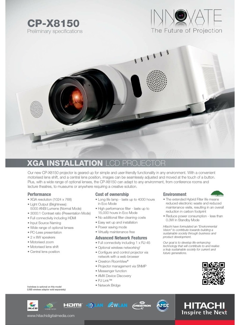 Hitachi CP-X8150 User manual