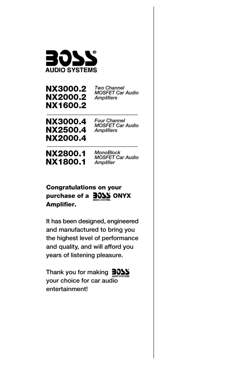 Boss Audio Systems ONYX NX3000.2 User manual