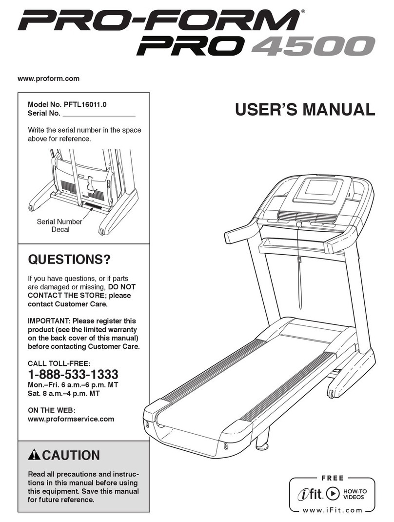 Pro-Form PFTL16011.0 User manual