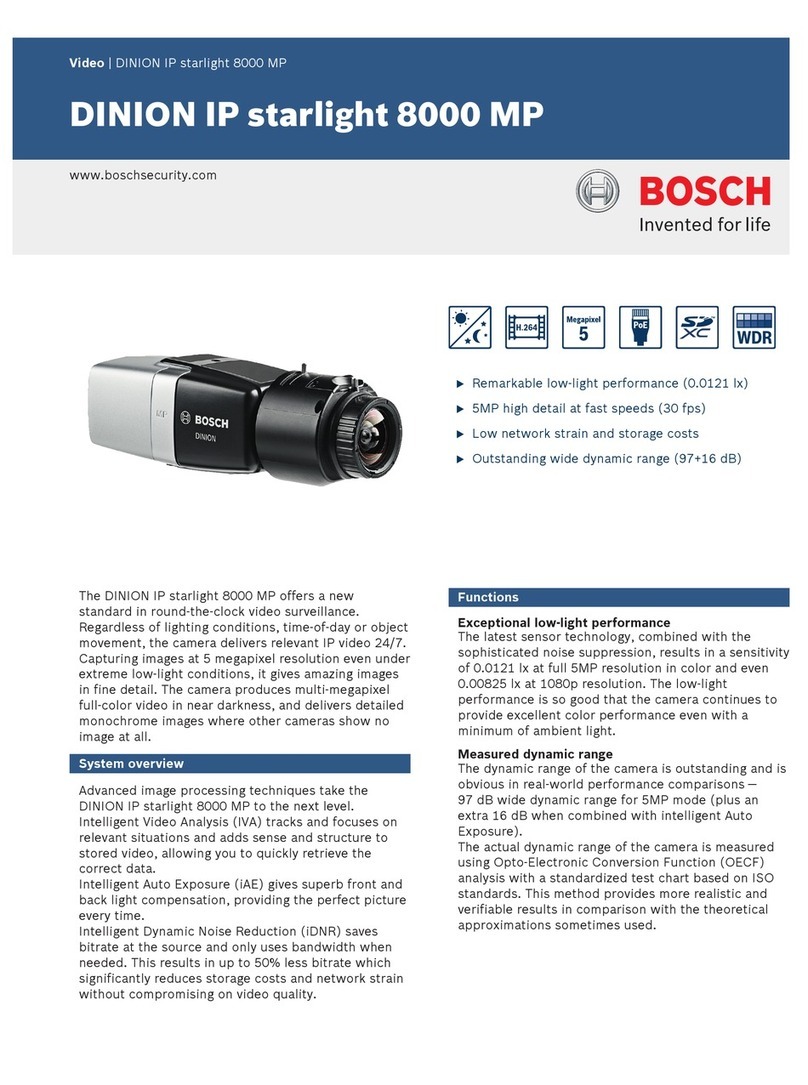 Bosch DINION IP starlight 8000 MP User manual