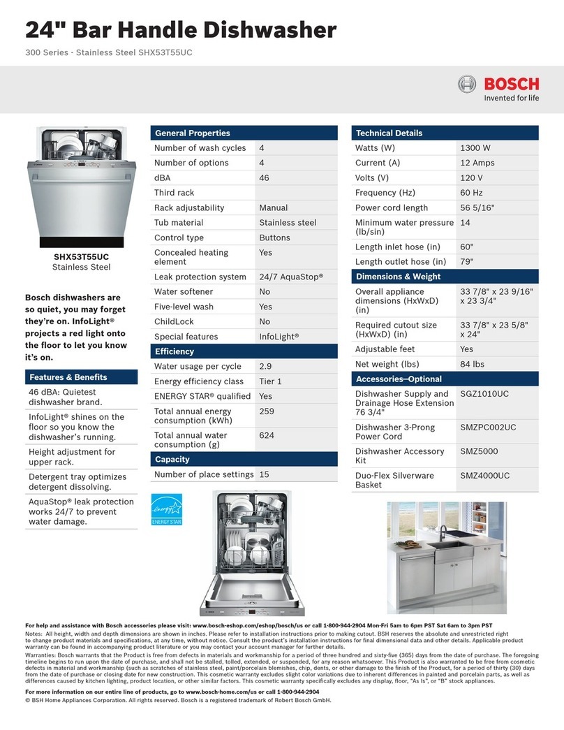 Bosch SHX53T55UC User manual