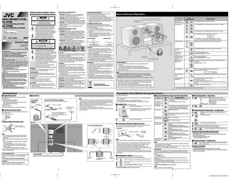 JVC UX-LP55B User manual