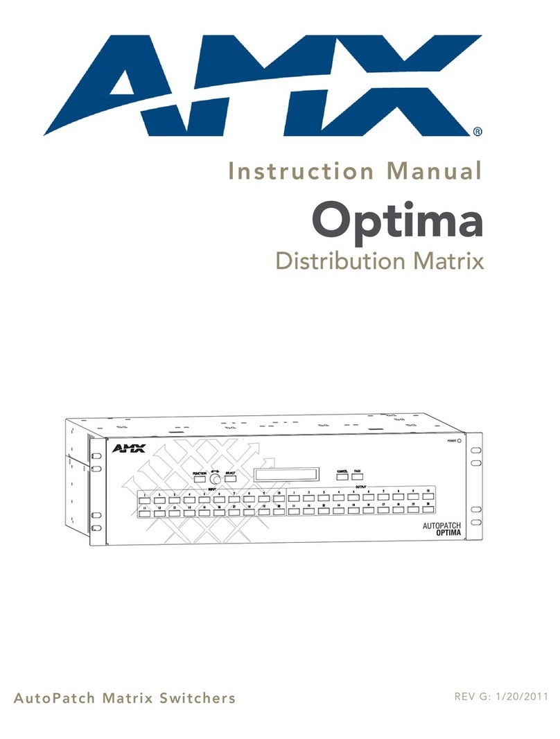 AMX Optima User manual