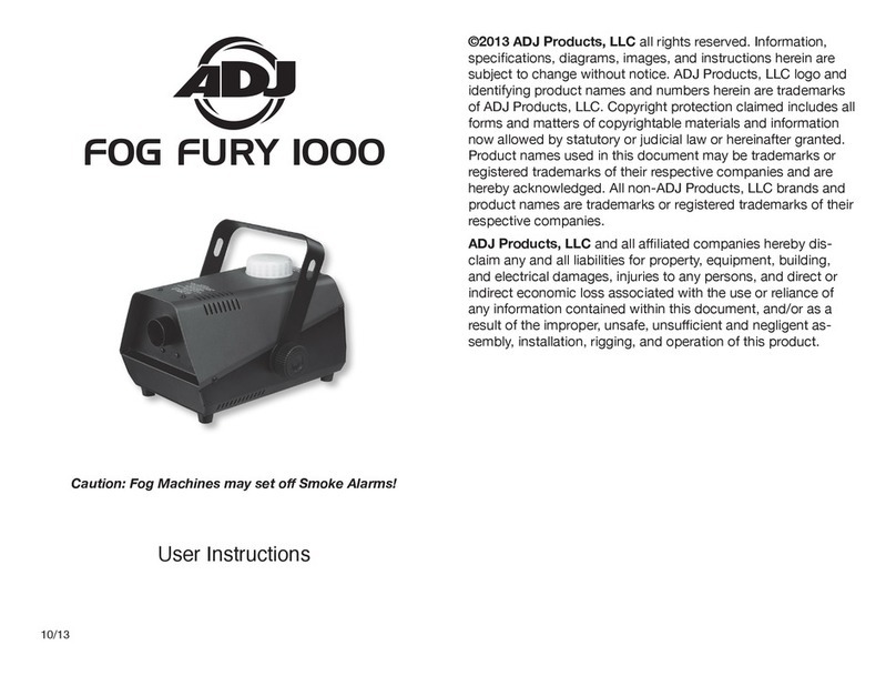 ADJ FOG FURY 1000 User manual ADJ FOG FURY 1000 User manual