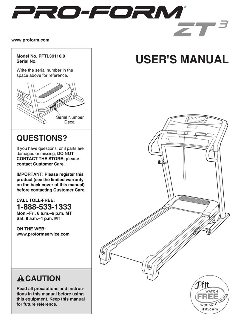 Pro-Form PFTL39110.0 User manual Pro-Form PFTL39110.0 User manual