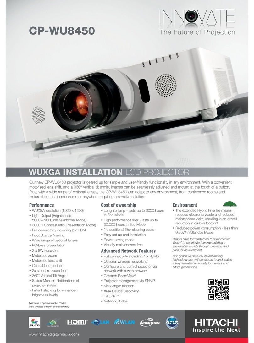 Hitachi CP-WU8450 User manual
