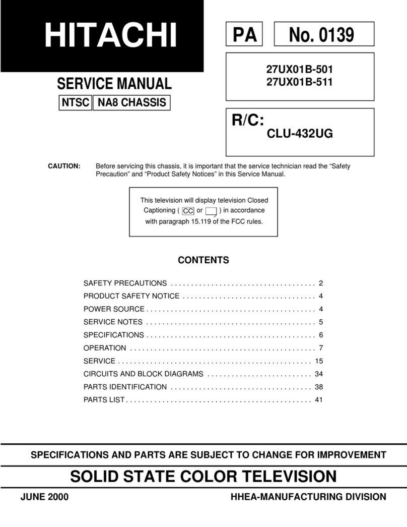 Hitachi 27UX01B-501 Service manual