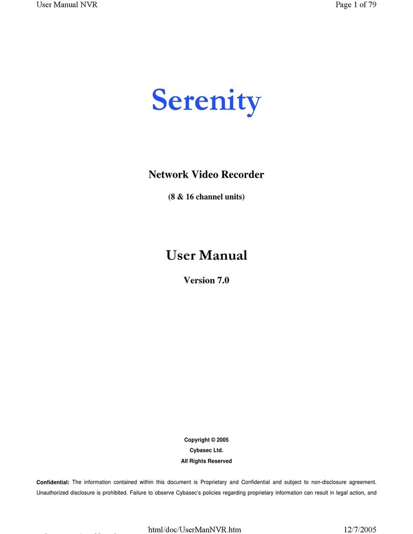 Serenity Network Video Recorder user manual