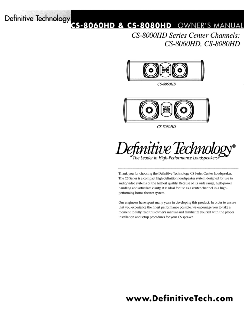 Defnitive Technology CS-8060HD owner's manual