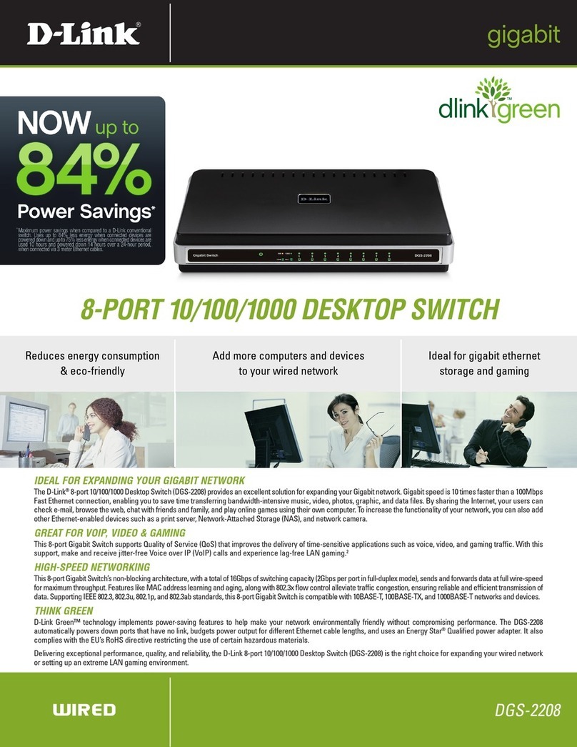 D-Link DGS-2208 - Desktop Switch User manual D-Link DGS-2208 - Desktop Switch User manual
