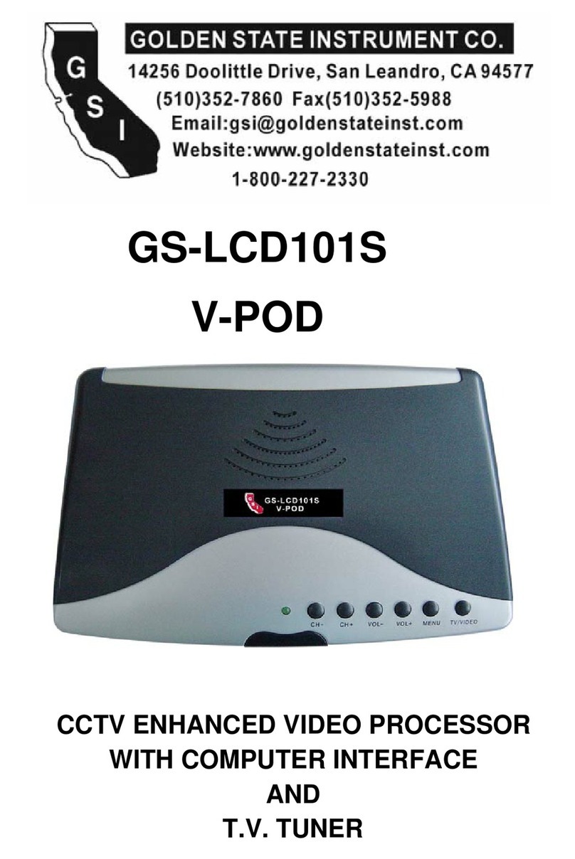 GSi GS-LCD101S V-POD quick guide