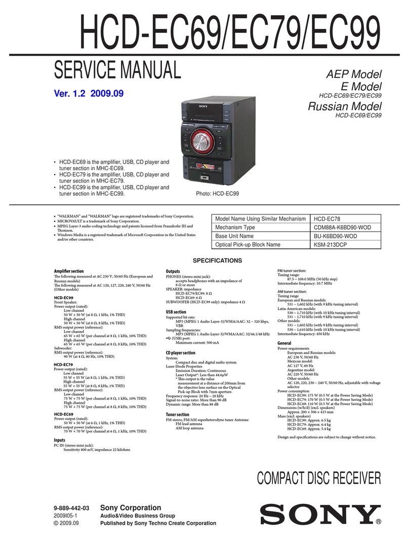 Sony HCD-EC69 User manual