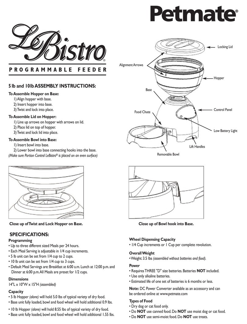 Petmate Le Bistro quick guide