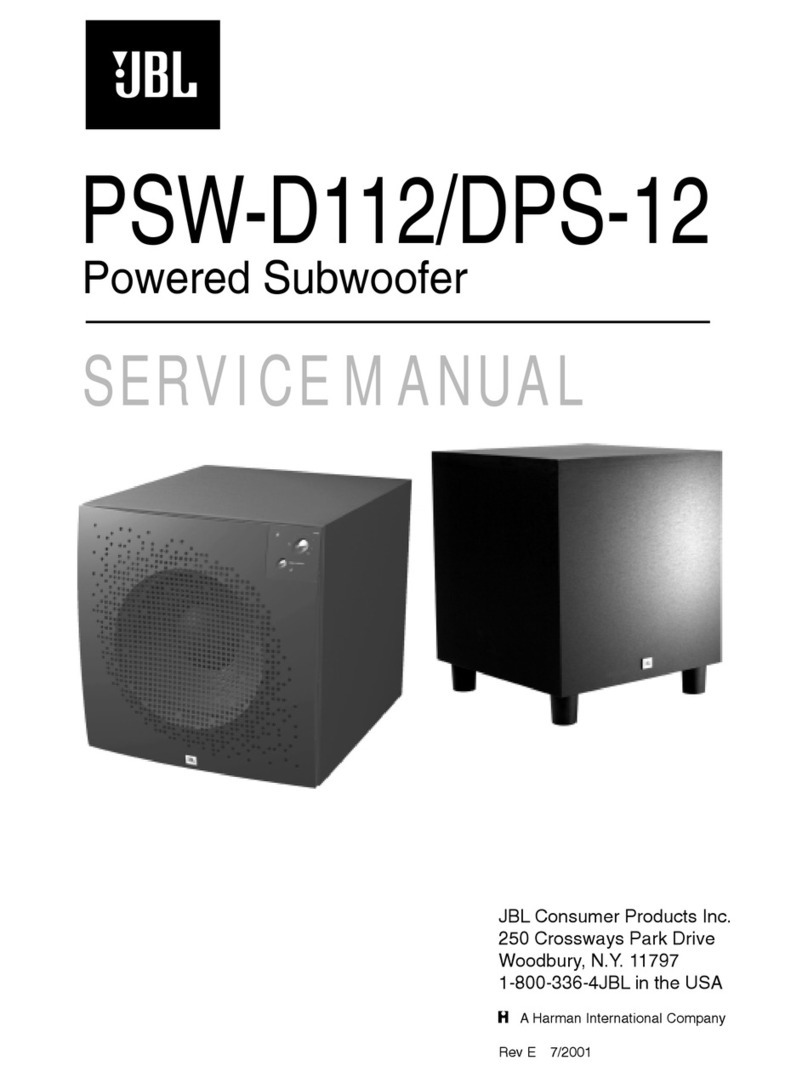 JBL PSW-D112 Service manual
