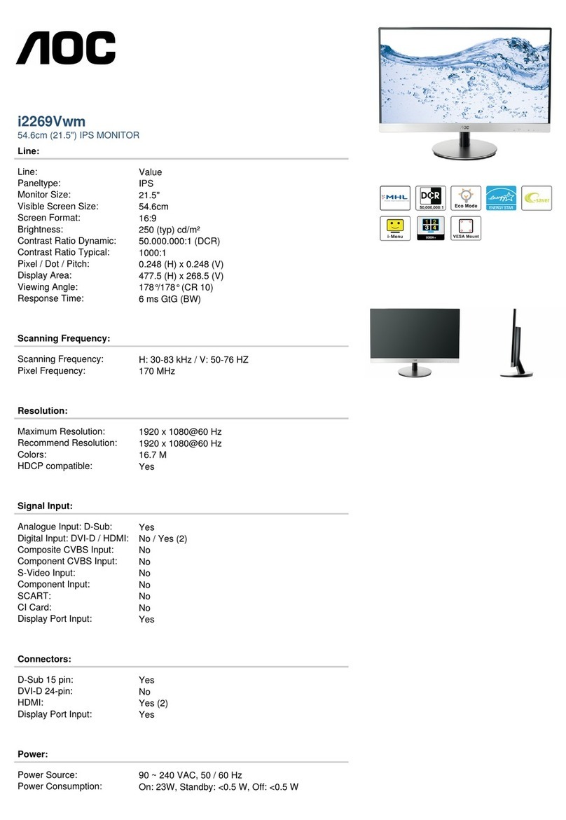 AOC I2269VWM User manual