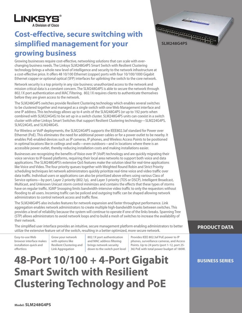 Linksys SLM248G4PS Operation manual
