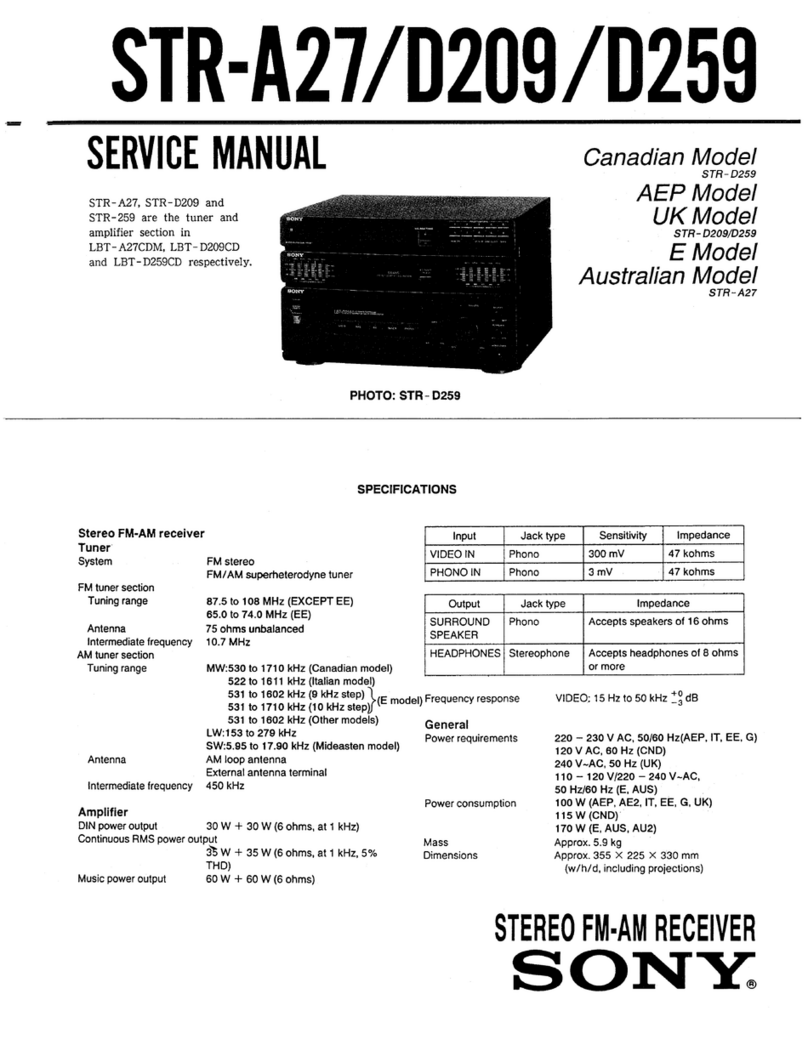 Sony STR-A27 Service manual