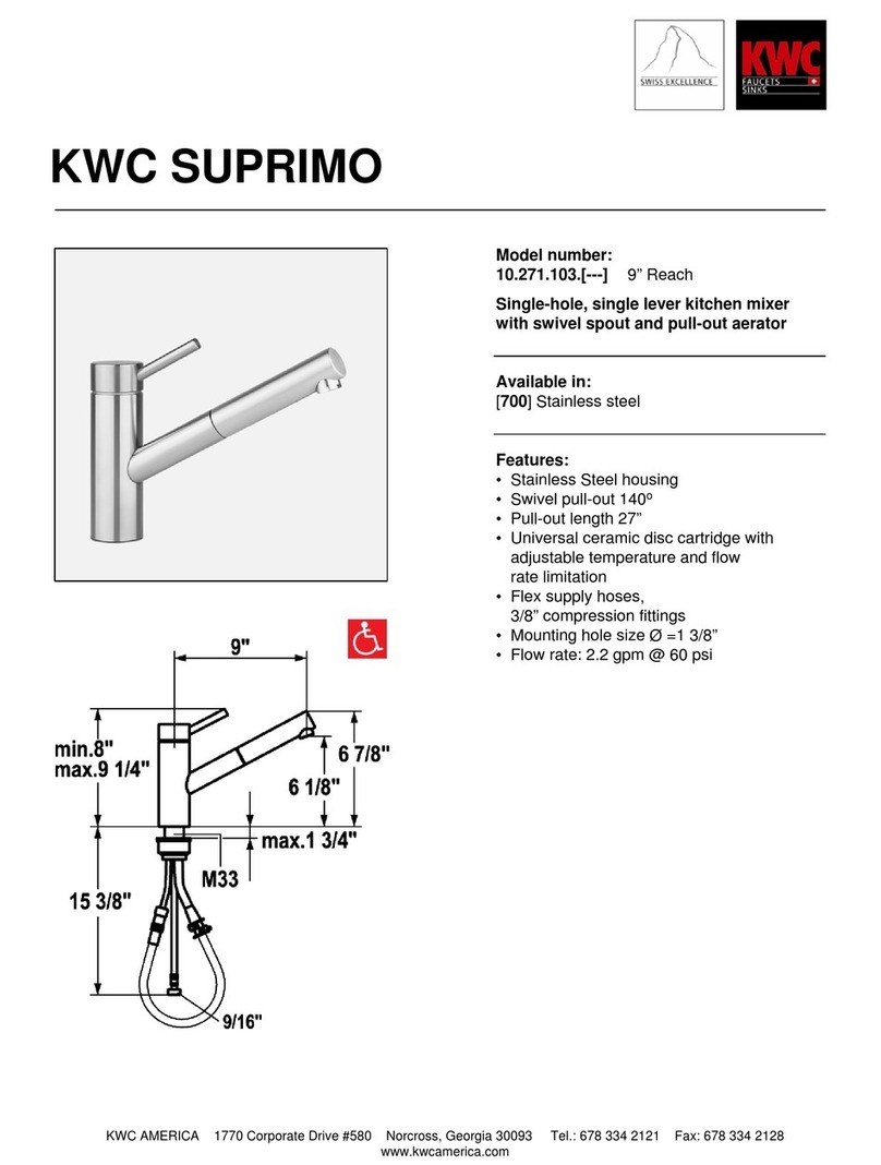 KWC Suprimo 10.271.103.700 User manual KWC Suprimo 10.271.103.700 User manual
